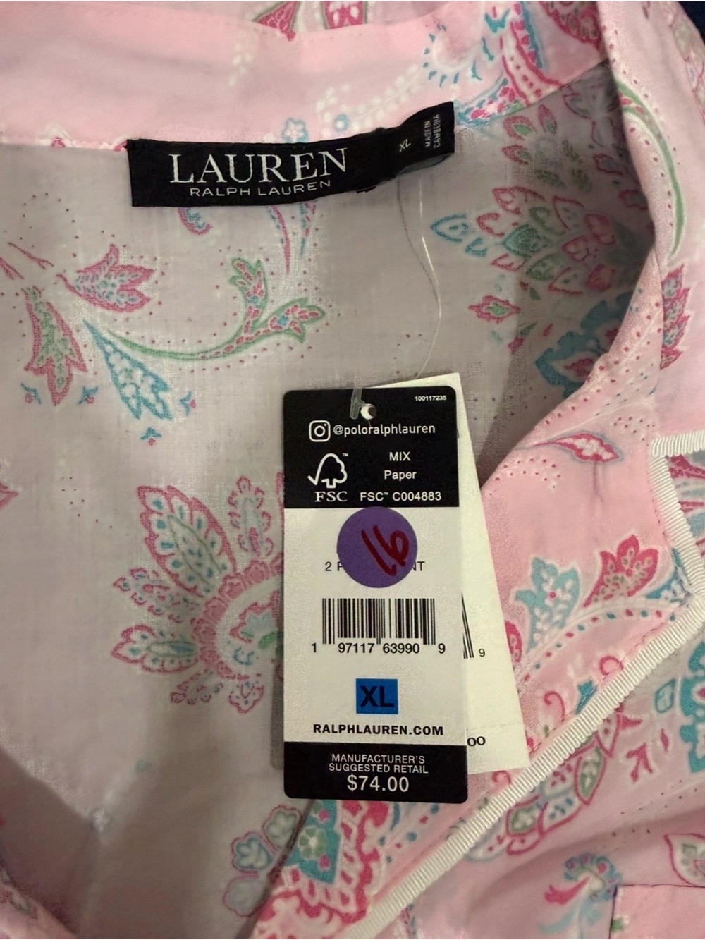Ralph Lauren Pink Floral Woman’s Pajama Set - Picture 3 of 7